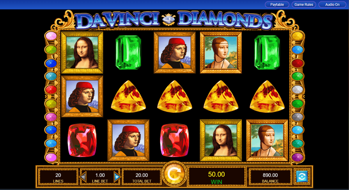 Da Vinci Diamonds Online Slot Gameplay 3