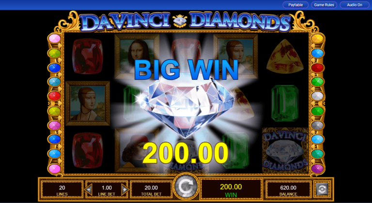 Big Win at Da Vinci Diamonds Online Slot